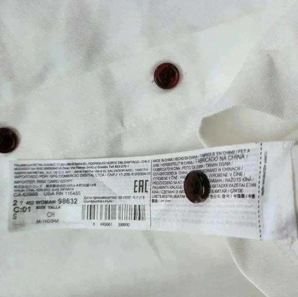 Mango Alec Playsuit New With Tags Nautical Preppy Women Small Y2K Summer Travel - Picture 11 of 12